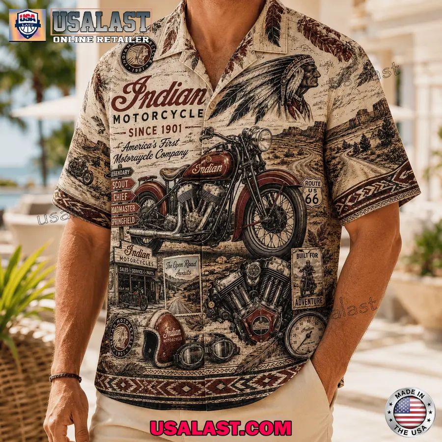 Indian Motorcycle Vintage Hawaiian Shirt