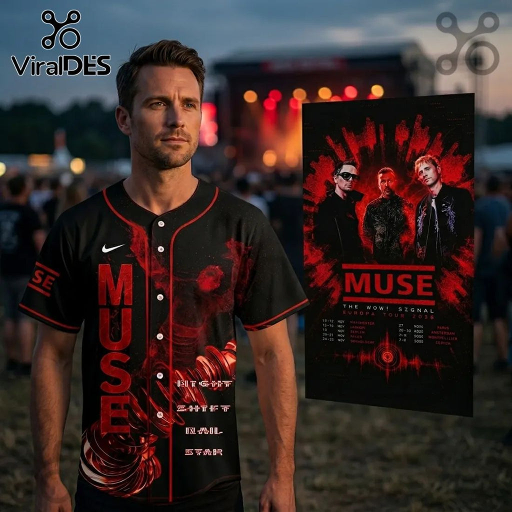 Muse The Wow! Signal Europa Tour 2026 Baseball Jersey