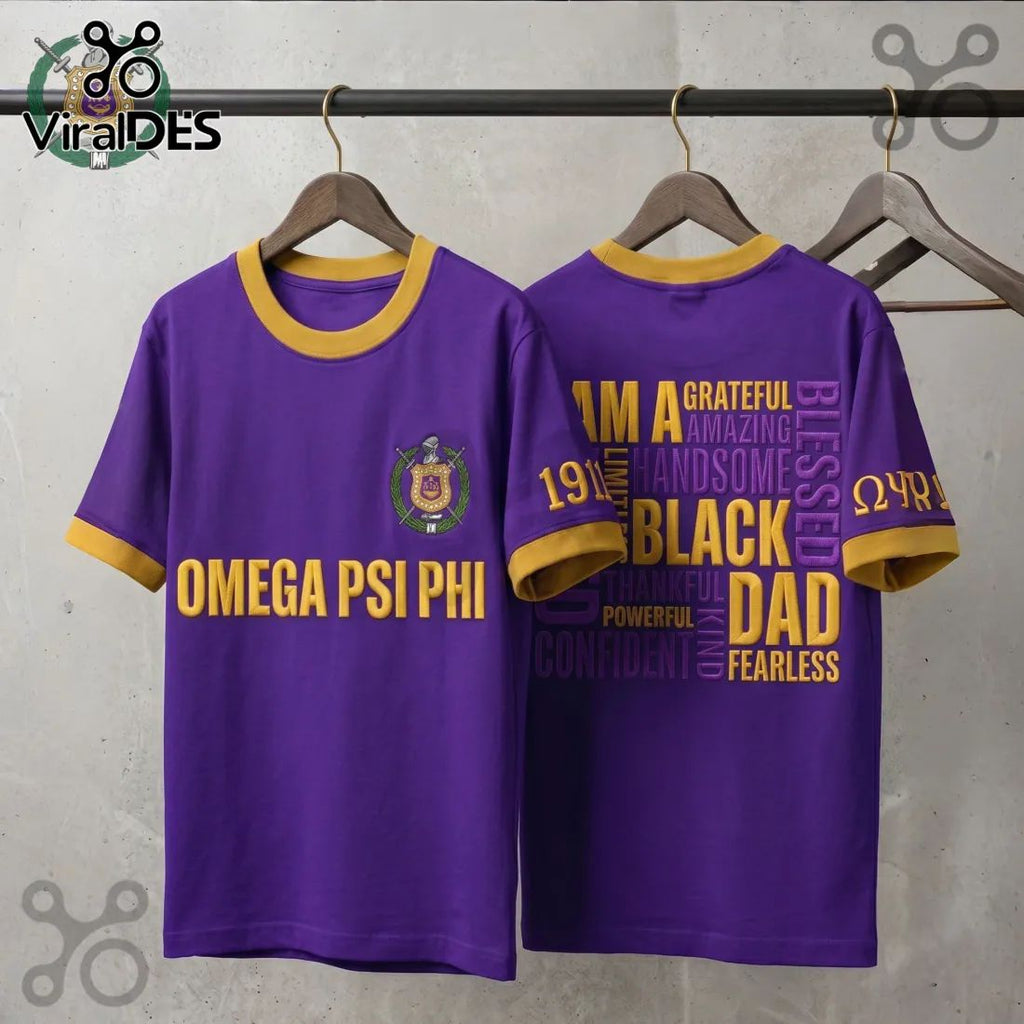 Omega Psi Phi Fraternity 1911 Purple and Gold Shirt
