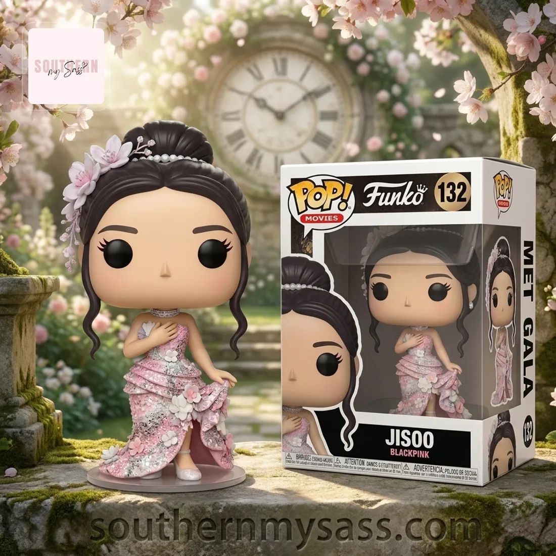 Jisoo Blackpink Met Gala Garden of Time Pink Gown Funko Pop Figure Doll