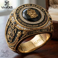 Alpha Phi Alpha 1906 Founders Gold Black Ring