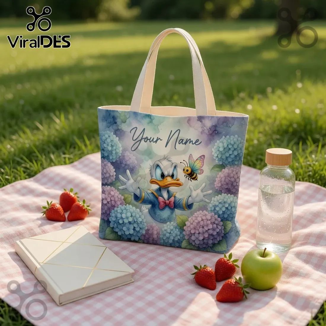 Donald Duck Personalized Tote Bag