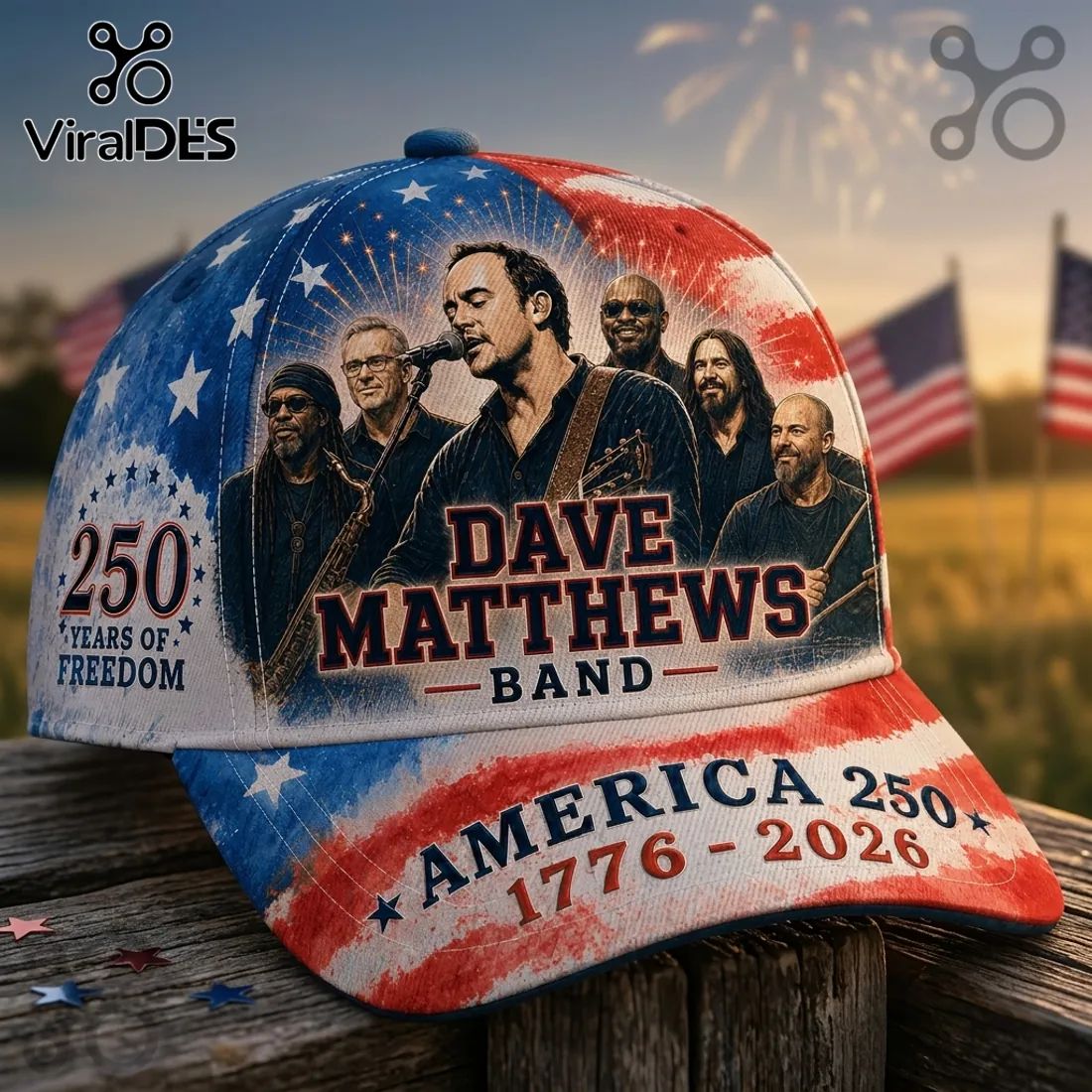 Dave Matthews Band America 250 Years of Freedom Collectible Baseball Cap