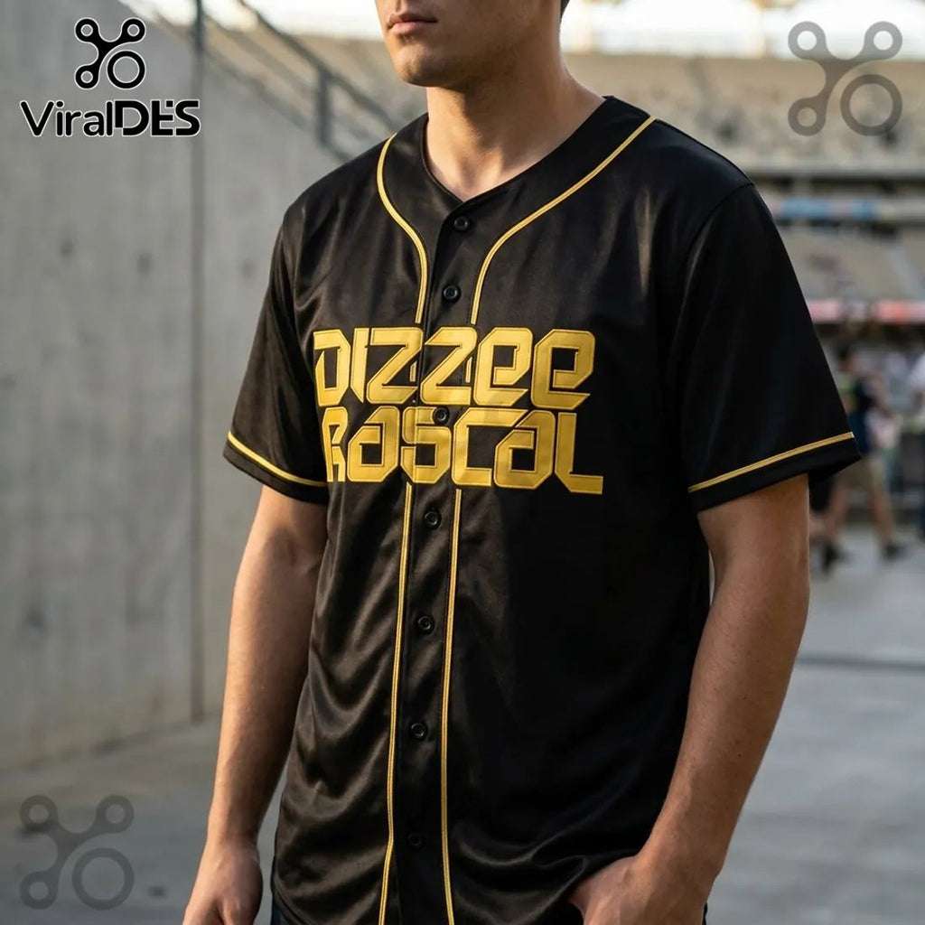 Dizzee Rascal We Want Bass 2026 Tour Black Yellow Baseball Jersey