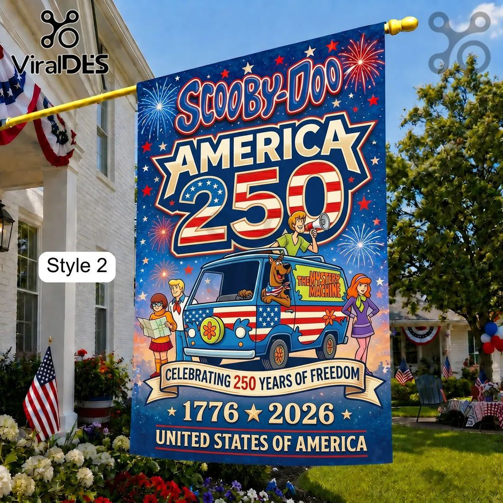 Scooby-Doo x America 250th Anniversary Patriotic Garden Flag