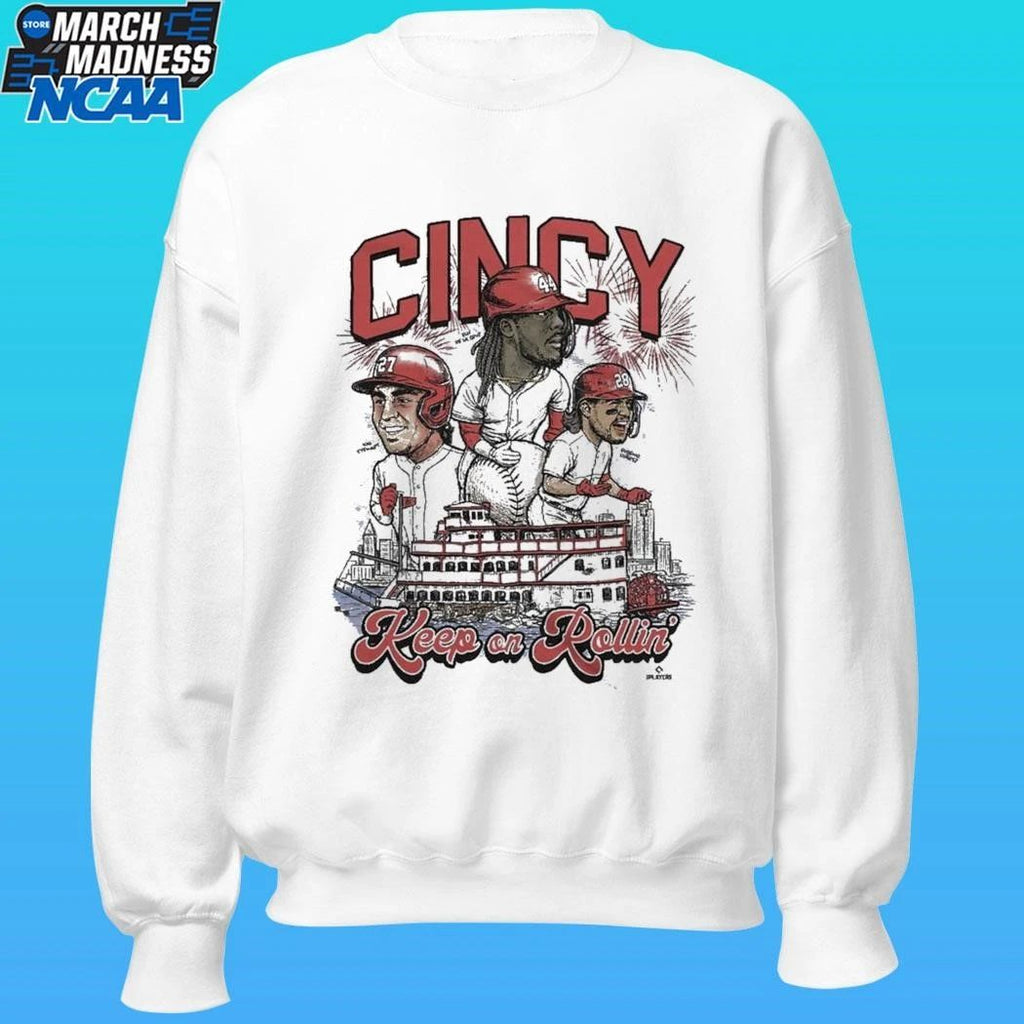 Keep On Rollin Cincy Cincinnati Baseball Shirt