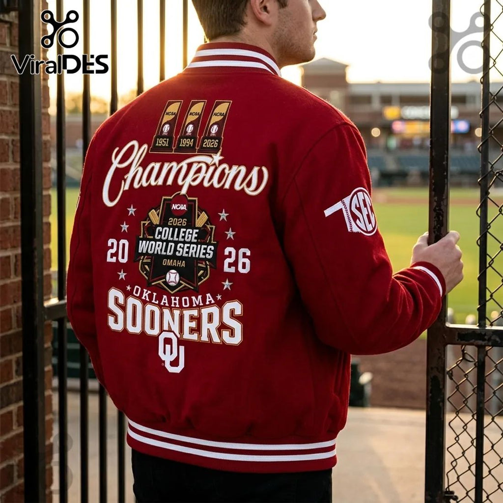 Oklahoma Sooners 2026 College World Series Champions Varsity Jacket