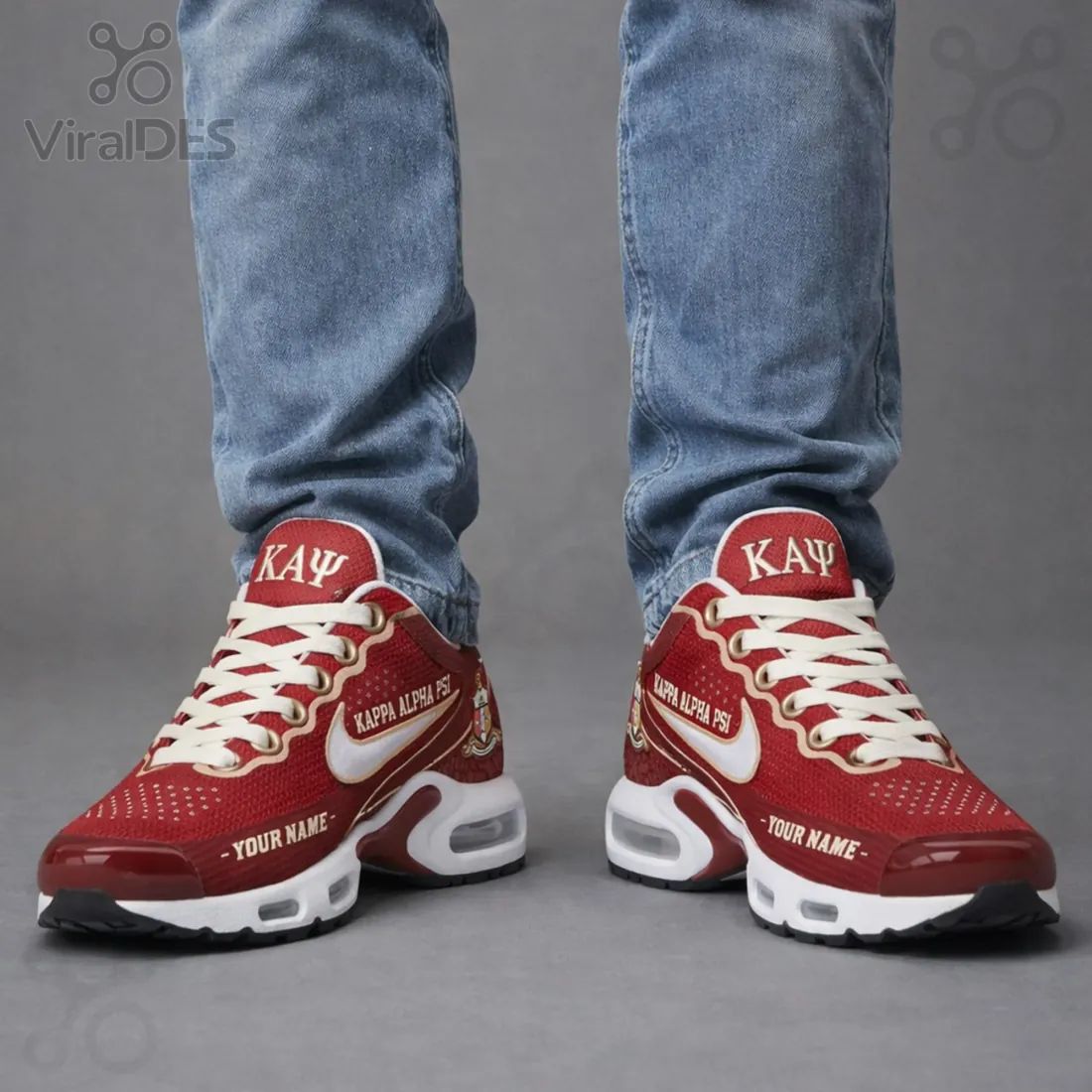 Kappa Alpha Psi Fraternity Personalized Red Custom Air Max Plus
