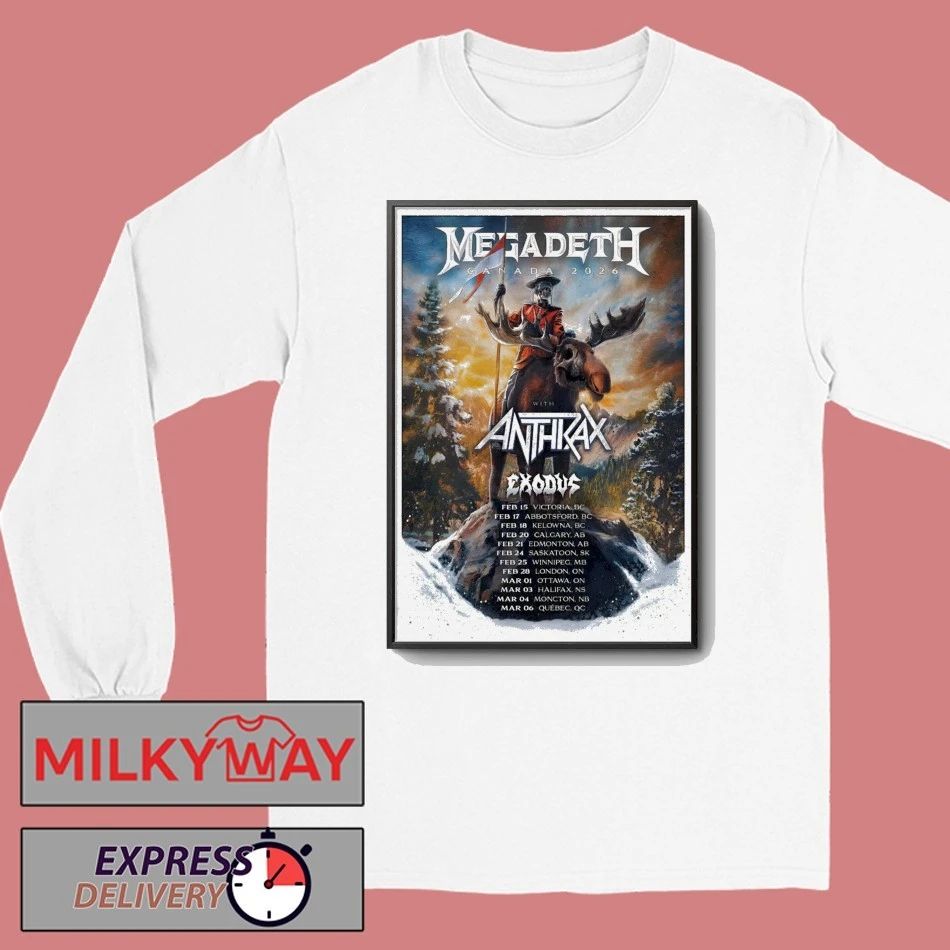Megadeth With Anthrax 2026 Canada Tour Poster shirt