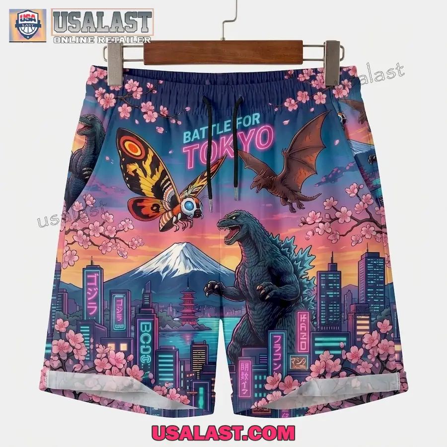 Godzilla Vs Mothra Tokyo Battle Hawaiian Shirt