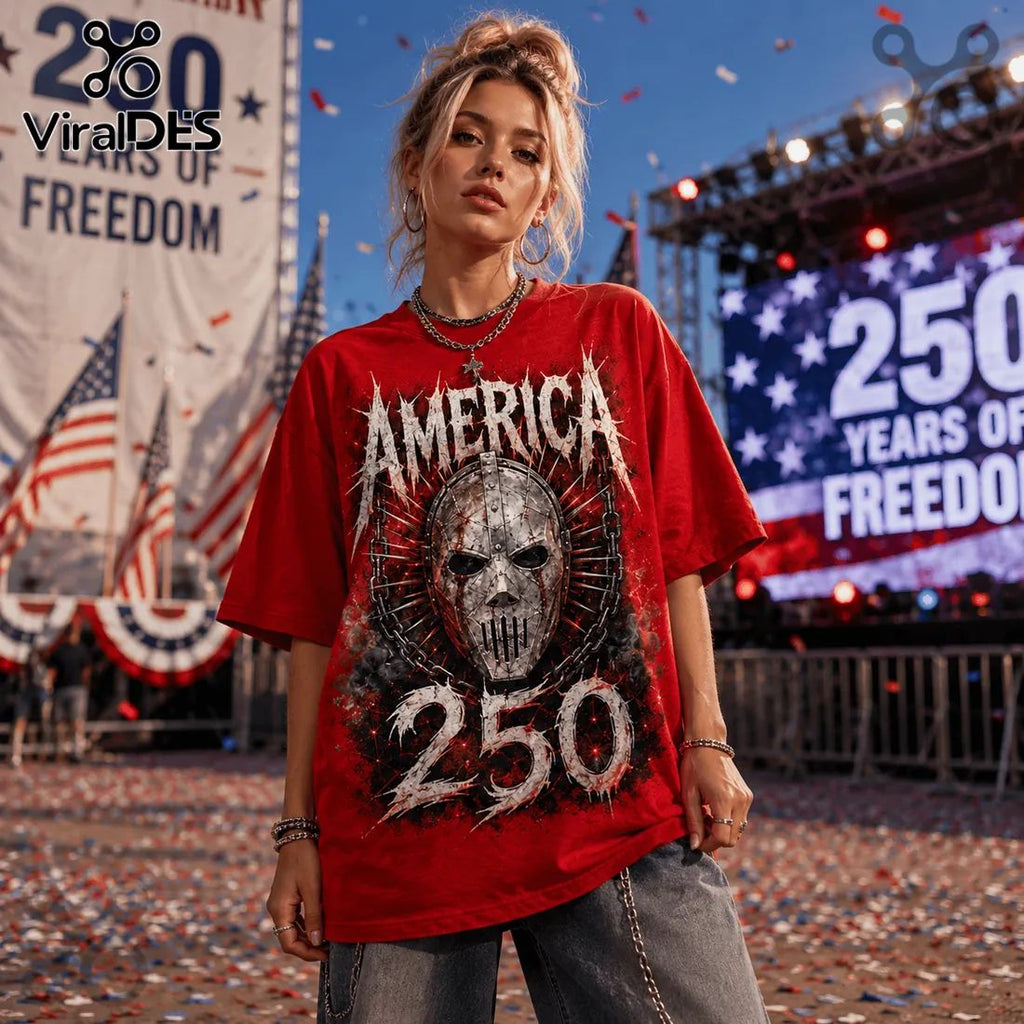 Slipknot x America 250 Years Of Freedom Red Graphic Gift for Men T-Shirt
