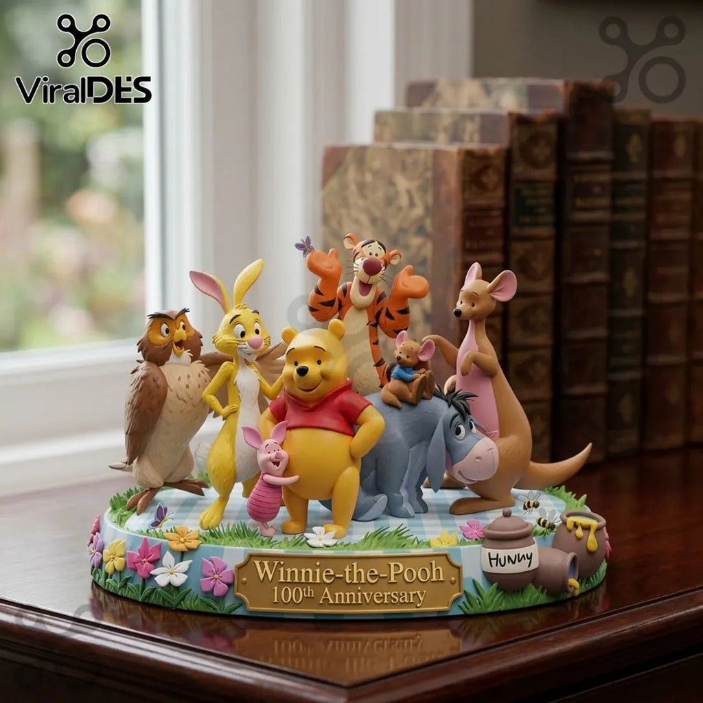 Winnie-the-Pooh 100th Anniversary Sculpted Figurine Collectible Tabletop Statue