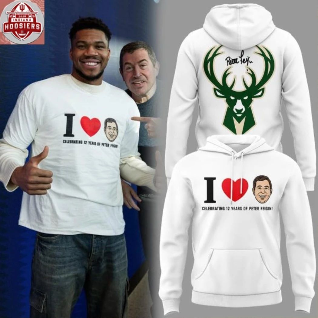 Milwaukee Bucks Celebrating 12 Years of Peter Feigin Hoodie Shirt