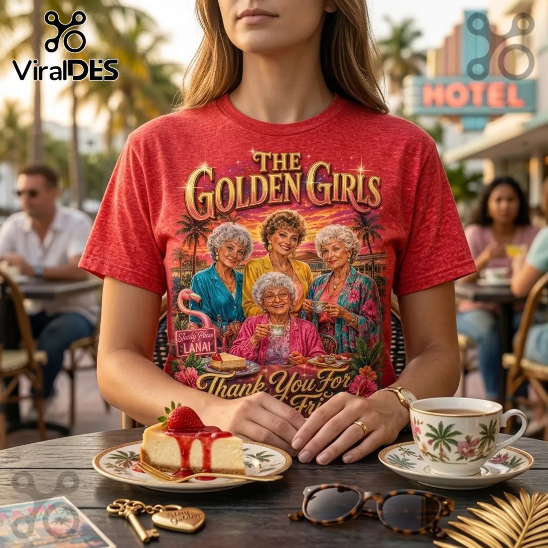 The Golden Girls Vintage Red Tie Dye T-Shirt