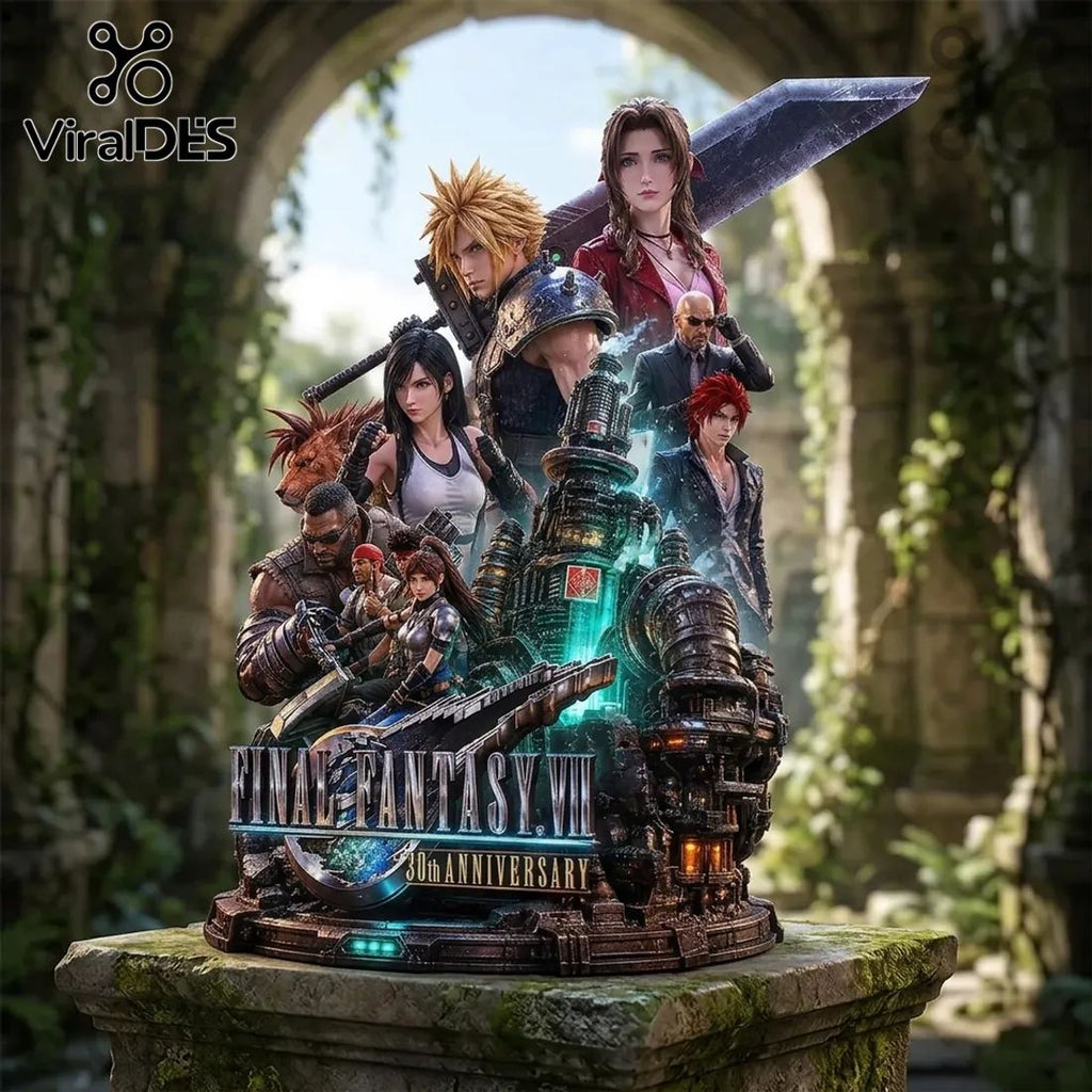 Final Fantasy VII 30th Anniversary Sculpted Diorama Plaque