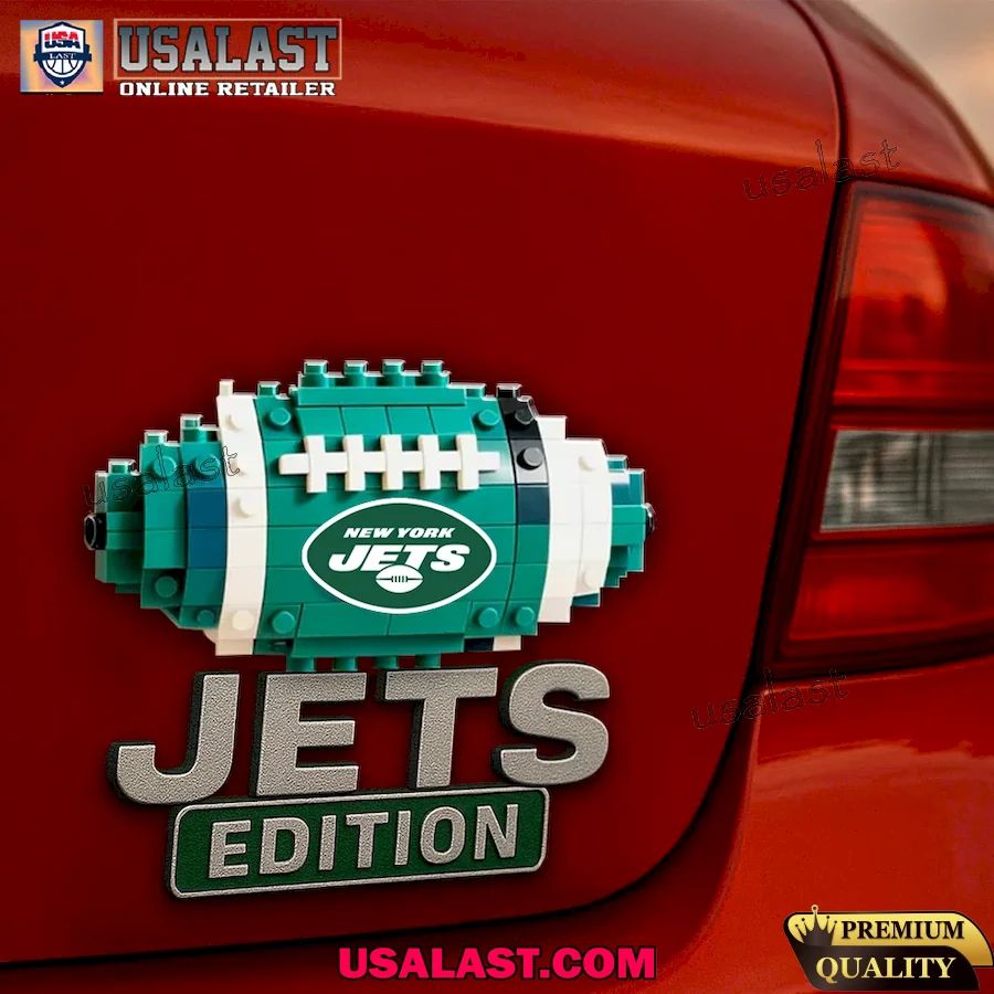 New York Jets Building Block Car Name Badge