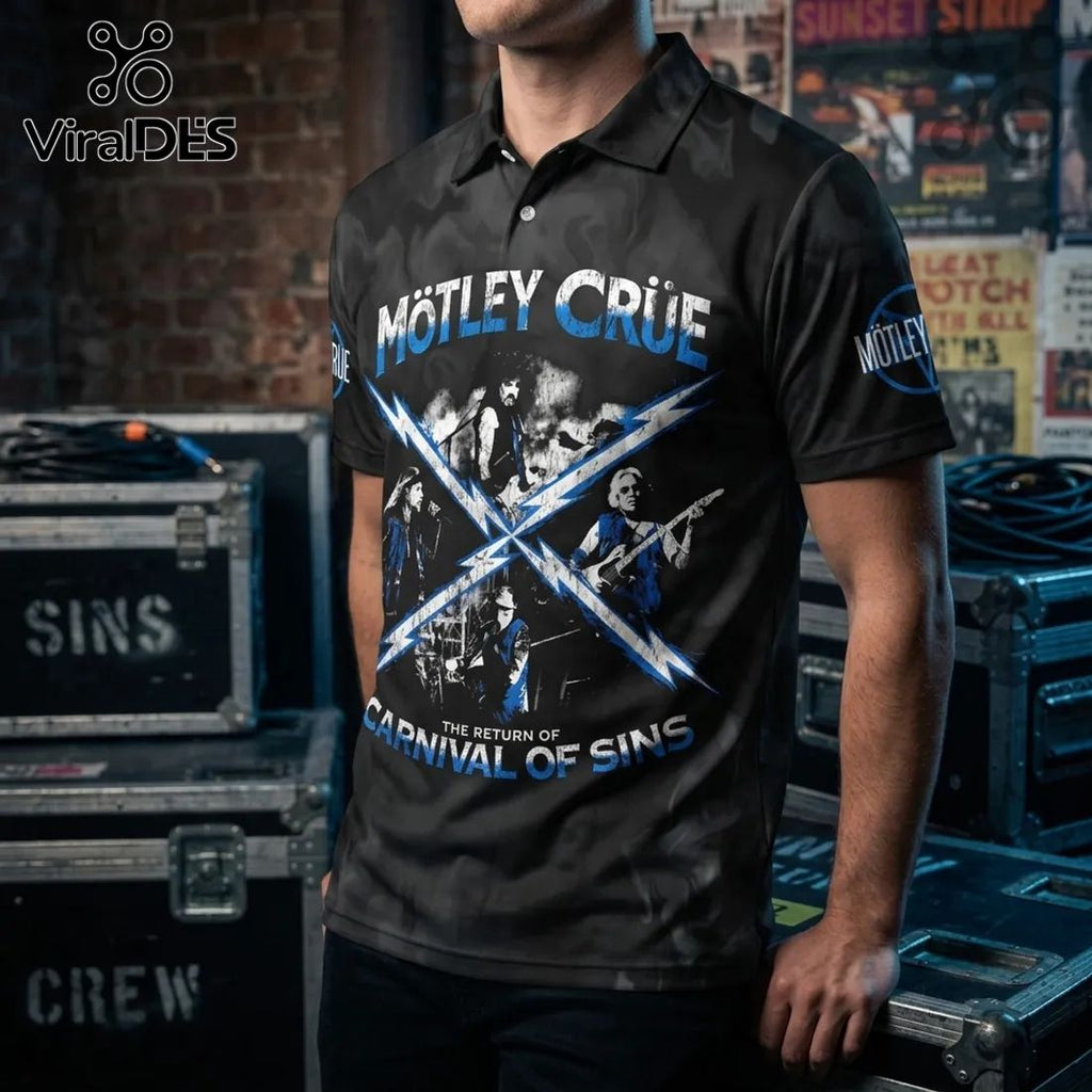 Motley Crue Carnival Of Sins 2026 Tour Polo Shirt