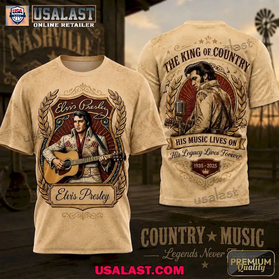 Elvis Presley The King Of Country Music 3D T-Shirt