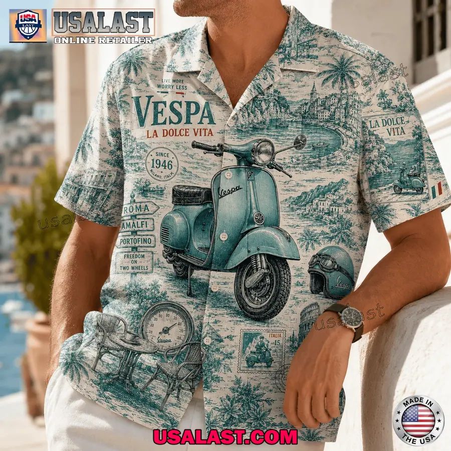 Vespa Summer Tropical Hawaiian Shirt