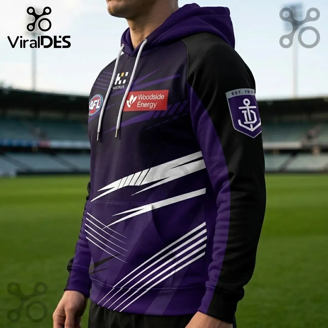 Fremantle Dockers Purple Black Logo Hoodie