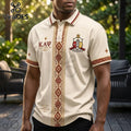 Kappa Alpha Psi Cream Cultural Pattern Polo Shirt