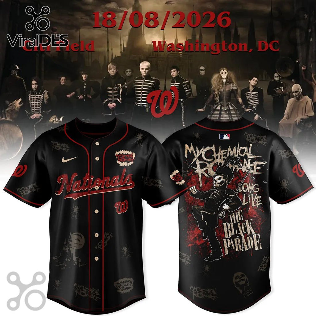 My Chemical Romance Washington Nationals Black Parade Baseball Jersey