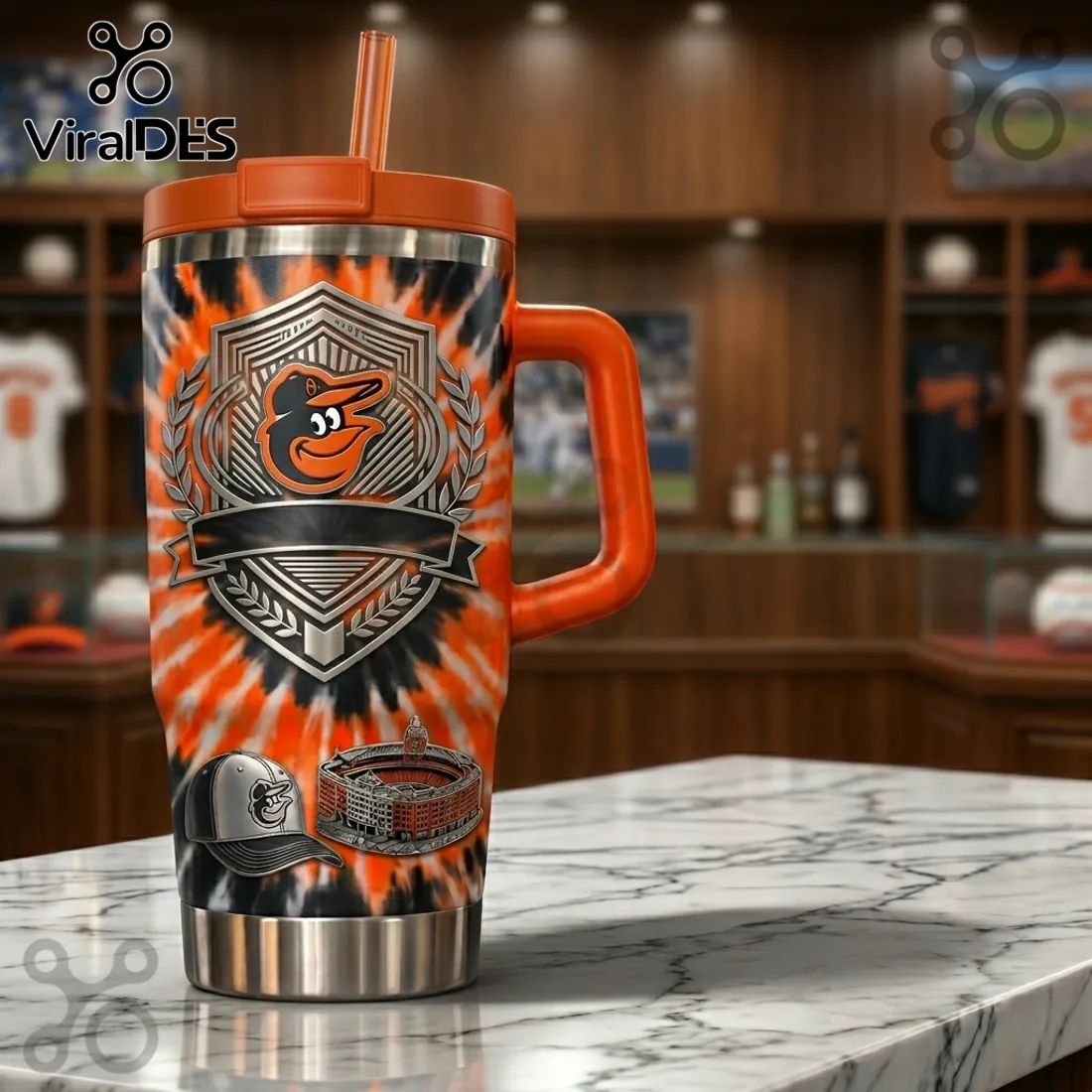 YETI x Baltimore Orioles 72nd Anniversary Stainless Steel Handle Tumbler
