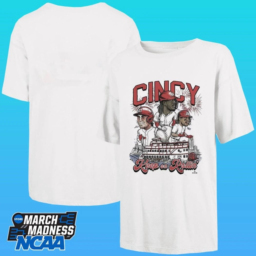 Keep On Rollin Cincy Cincinnati Baseball Shirt
