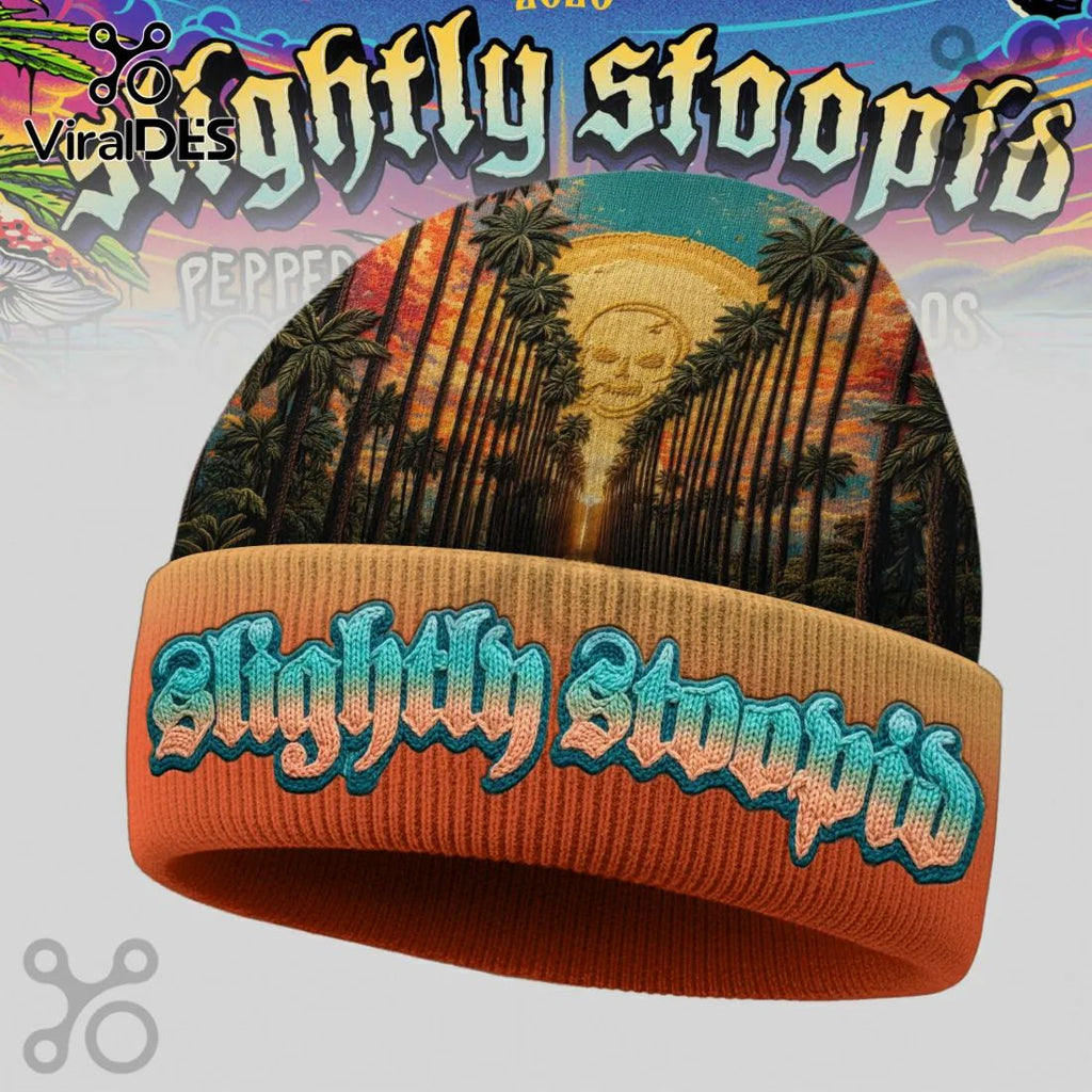 Slightly Stoopid Reggae Rock Tropical Sunset Knit Beanie Hat