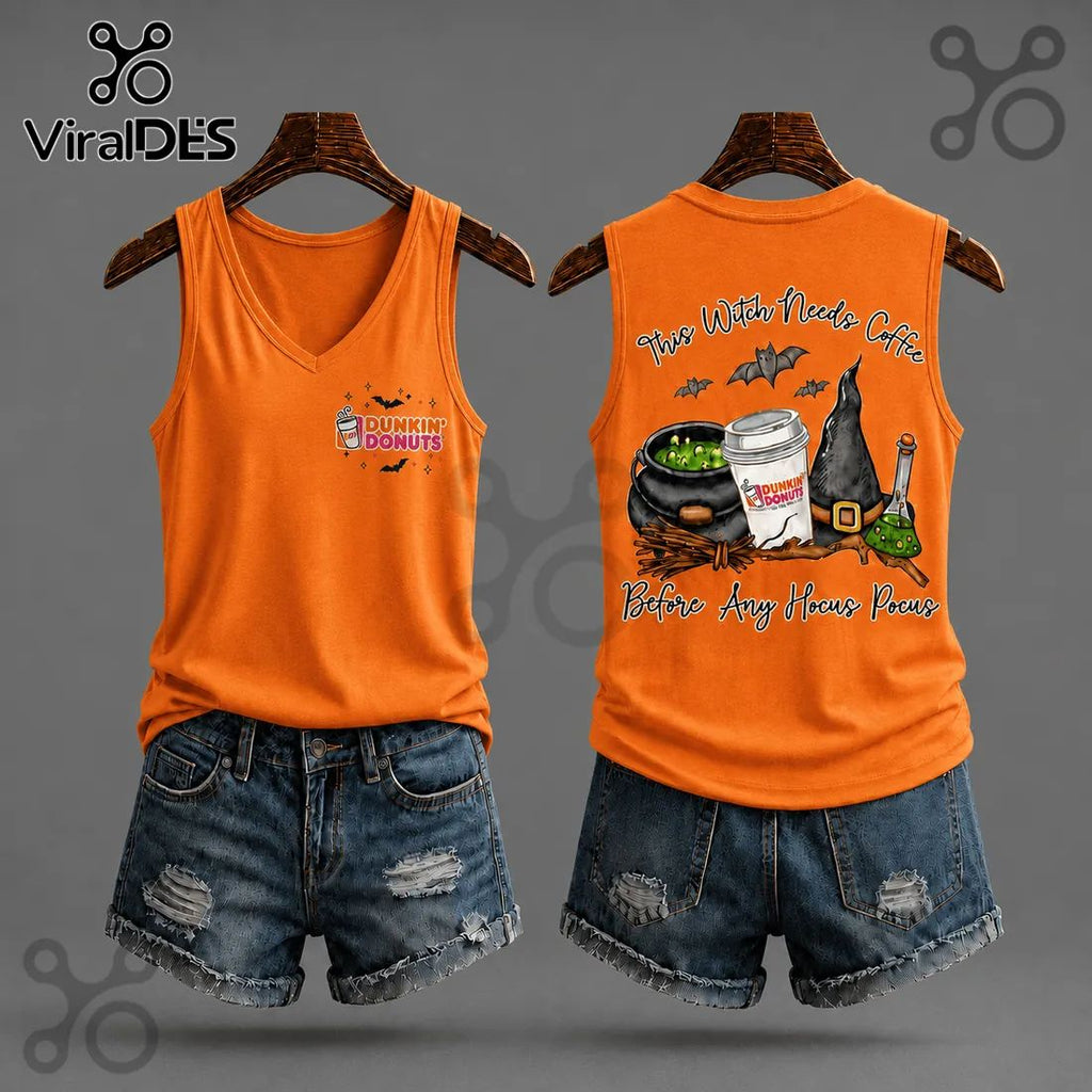 Dunkin Donuts Halloween 2026 V-Neck Tank Top