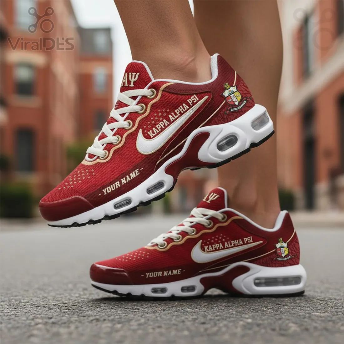 Kappa Alpha Psi Fraternity Personalized Red Custom Air Max Plus