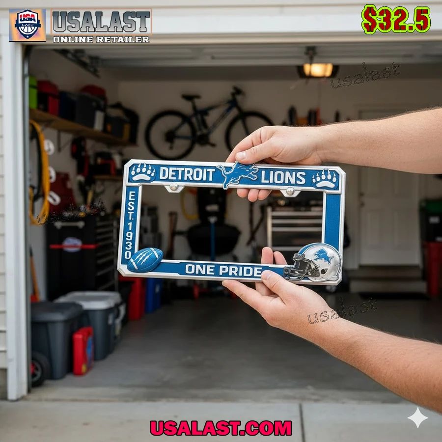 Detroit Lions Limited Edition License Plate Frame