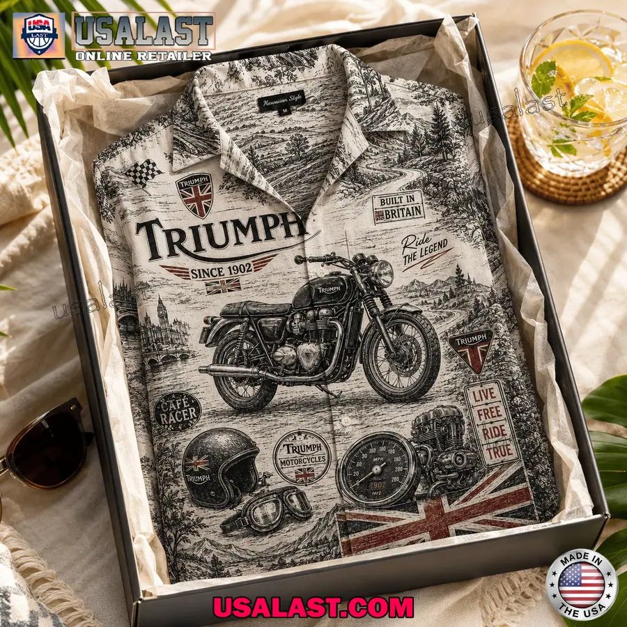 Triumph Motorcycle Vintage Hawaiian Shirt