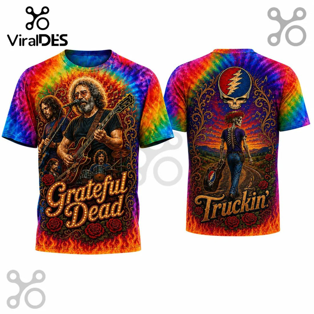 Grateful Dead Jerry Garcia Rainbow T-Shirt