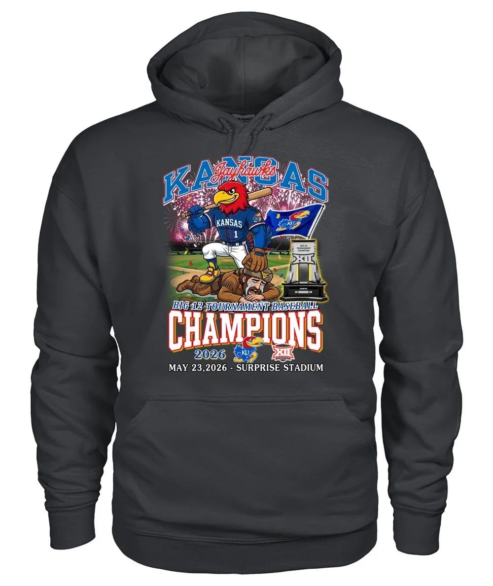 Kansas Jayhawks Big 12 Tournament Baseball Champions 2026 Hoodie