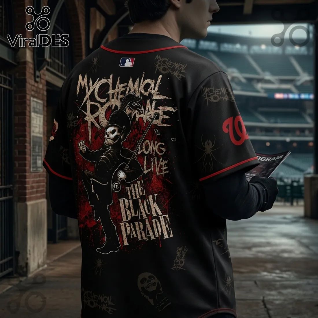 My Chemical Romance Washington Nationals Black Parade Baseball Jersey
