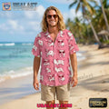 Cute Pig Short Sleeve Hawaiian Shirt