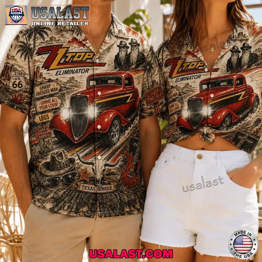 ZZ Top Vintage Short Sleeve Hawaiian Shirt