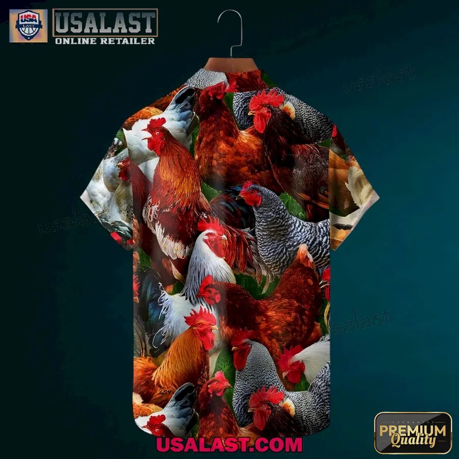 Farm Chicken Short Sleeve Hawaiian Shirt