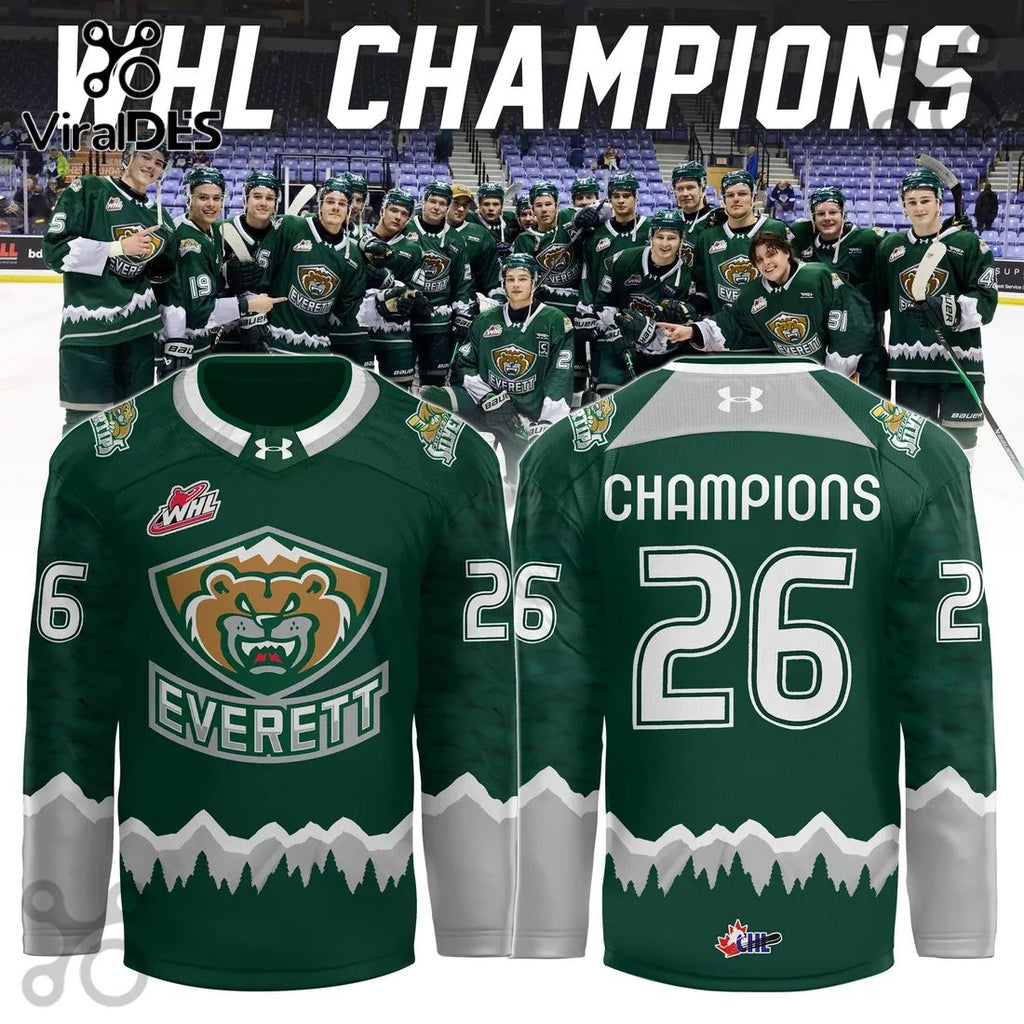 Everett Silvertips WHL Champions Limited Edition Hockey Jersey