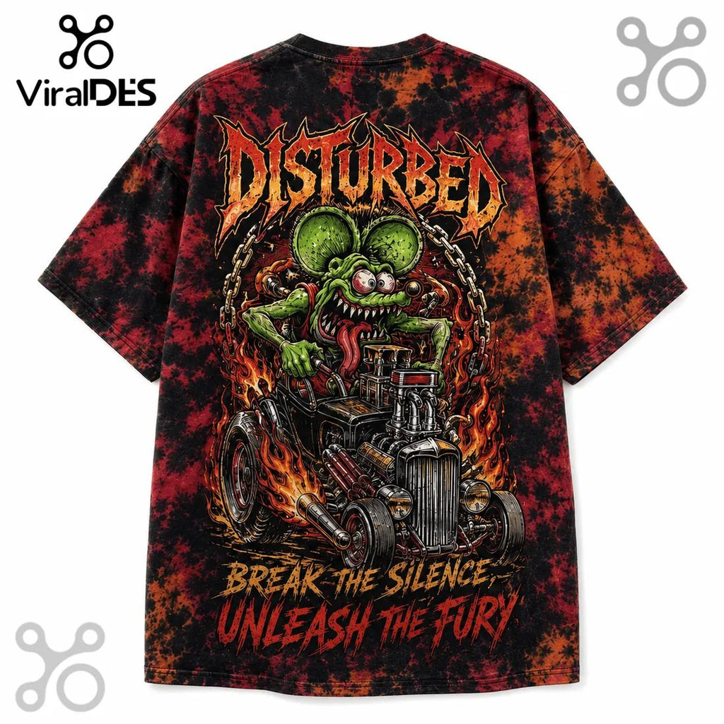 Disturbed Rat Hot Rod Premium Tie Dye T-Shirt