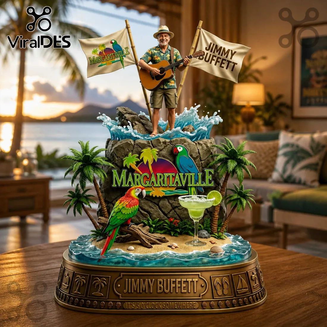 Jimmy Buffett Margaritaville Commemorative Acrylic Plaque