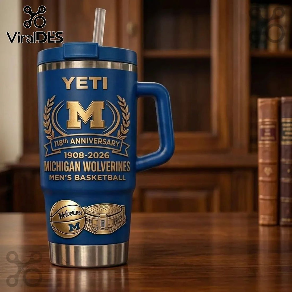 Michigan Wolverines 118th Anniversary YETI Stanley Tumbler