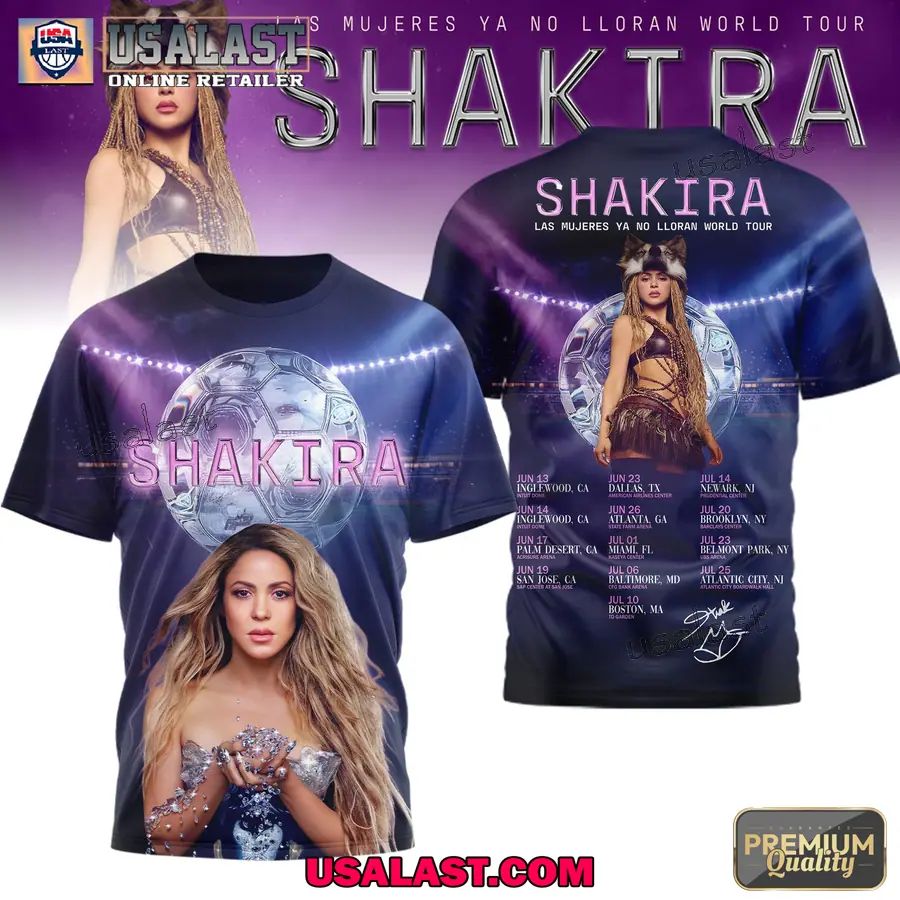 Shakira Las Mujeres Ya No Lloran World Tour 2026 Premium T-Shirt