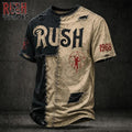 Rush Band 1968 Vintage Two-Tone Distressed T-Shirt