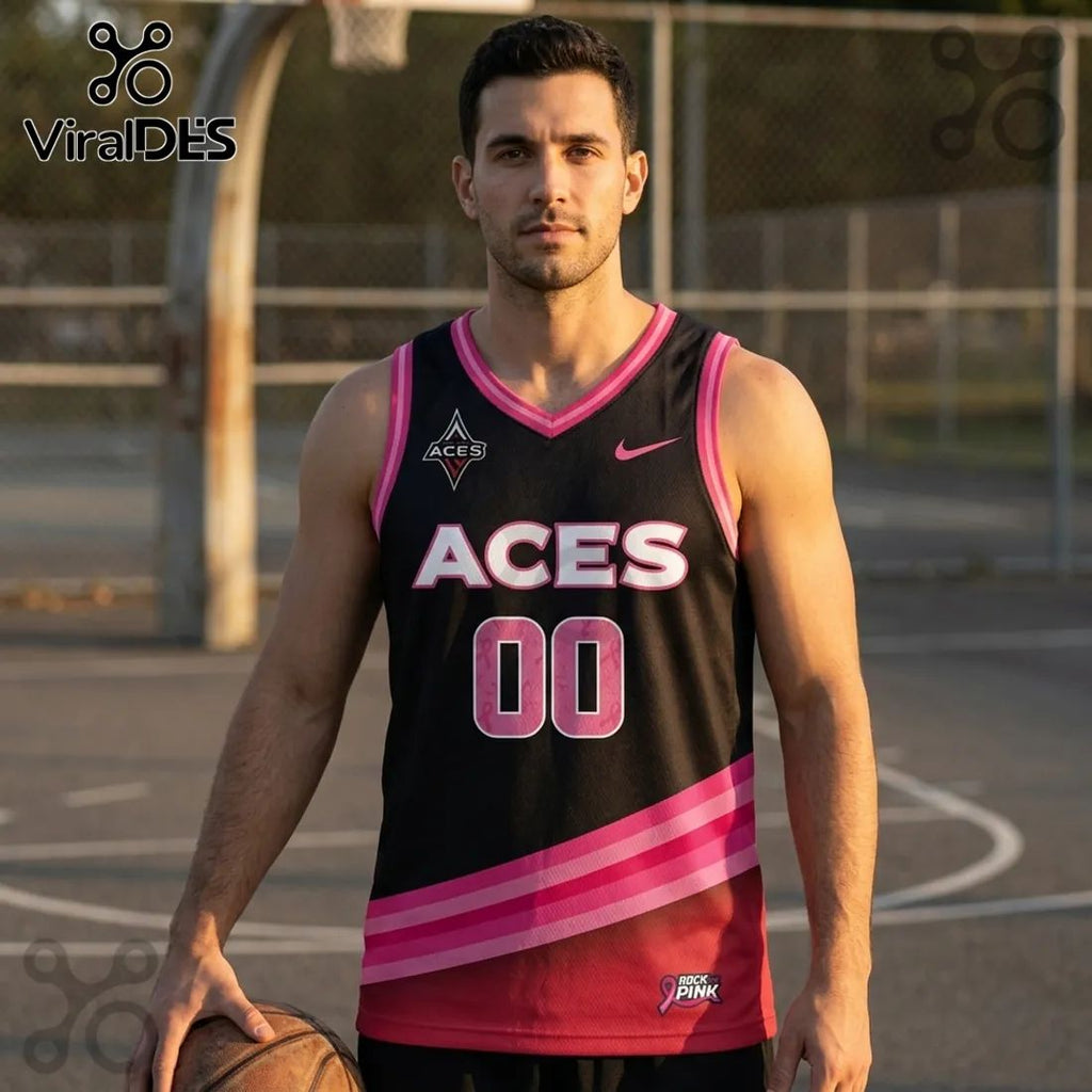 Rock The Pink x Las Vegas Aces 2026 Limited Edition Jersey Tank Top