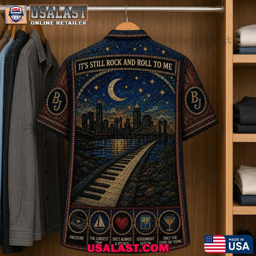 Billy Joel Stained Glass Unisex Hawaiian Shirt