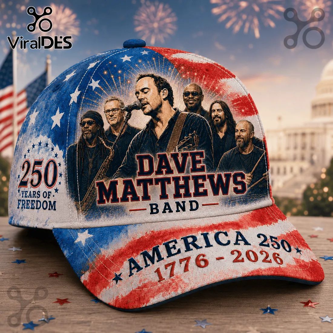 Dave Matthews Band America 250 Years of Freedom Collectible Baseball Cap