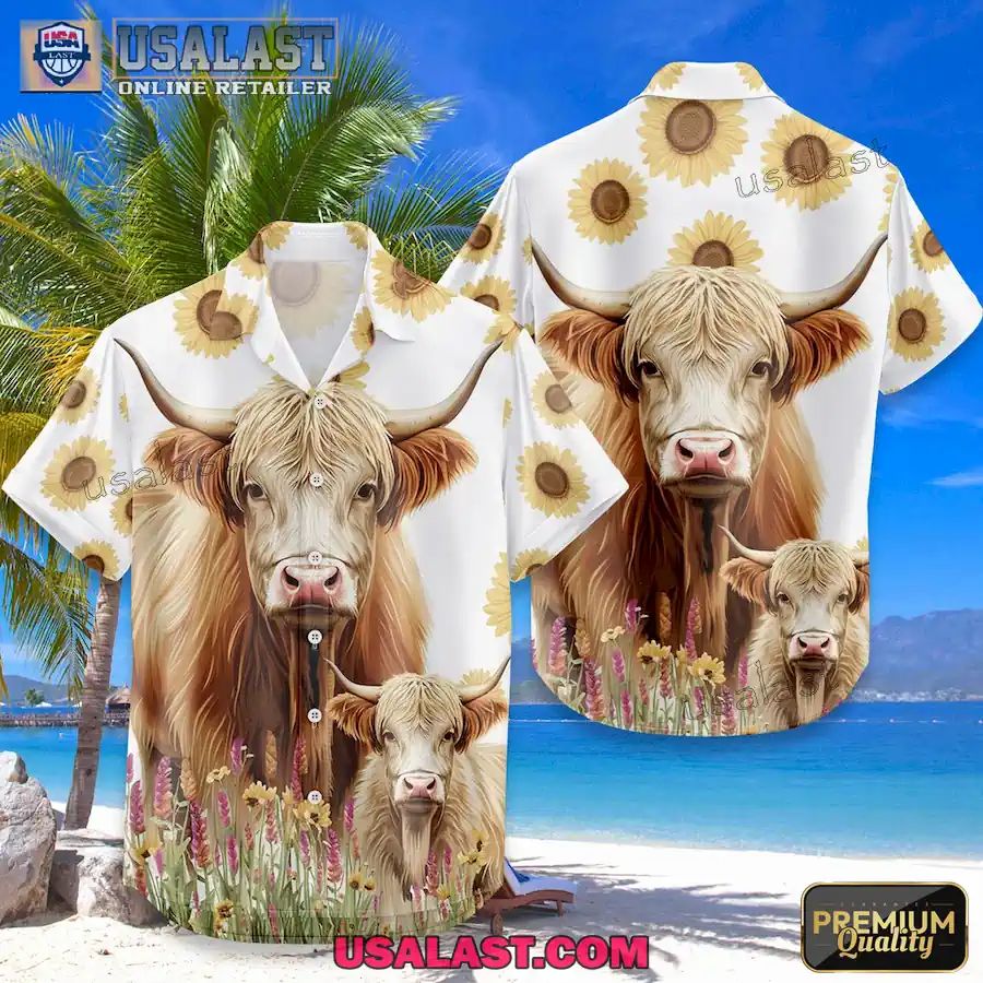 Mama Highland Cow Hawaiian Shirt