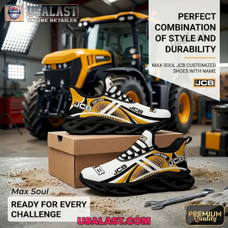 JCB Tractor Personalized Max Soul Shoes